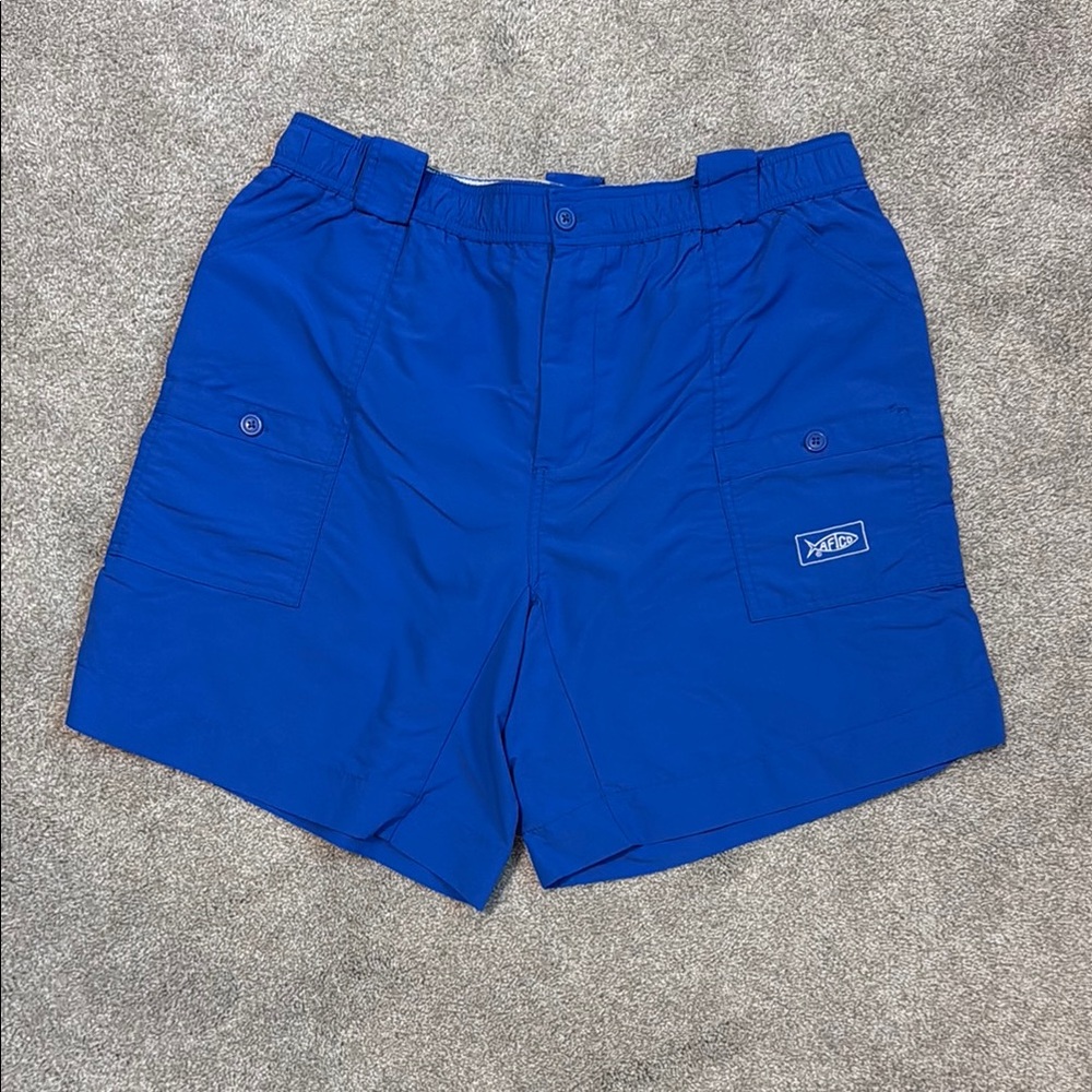 AFTCO Blue Cargo Shorts Lightweight and Relaxed Fit